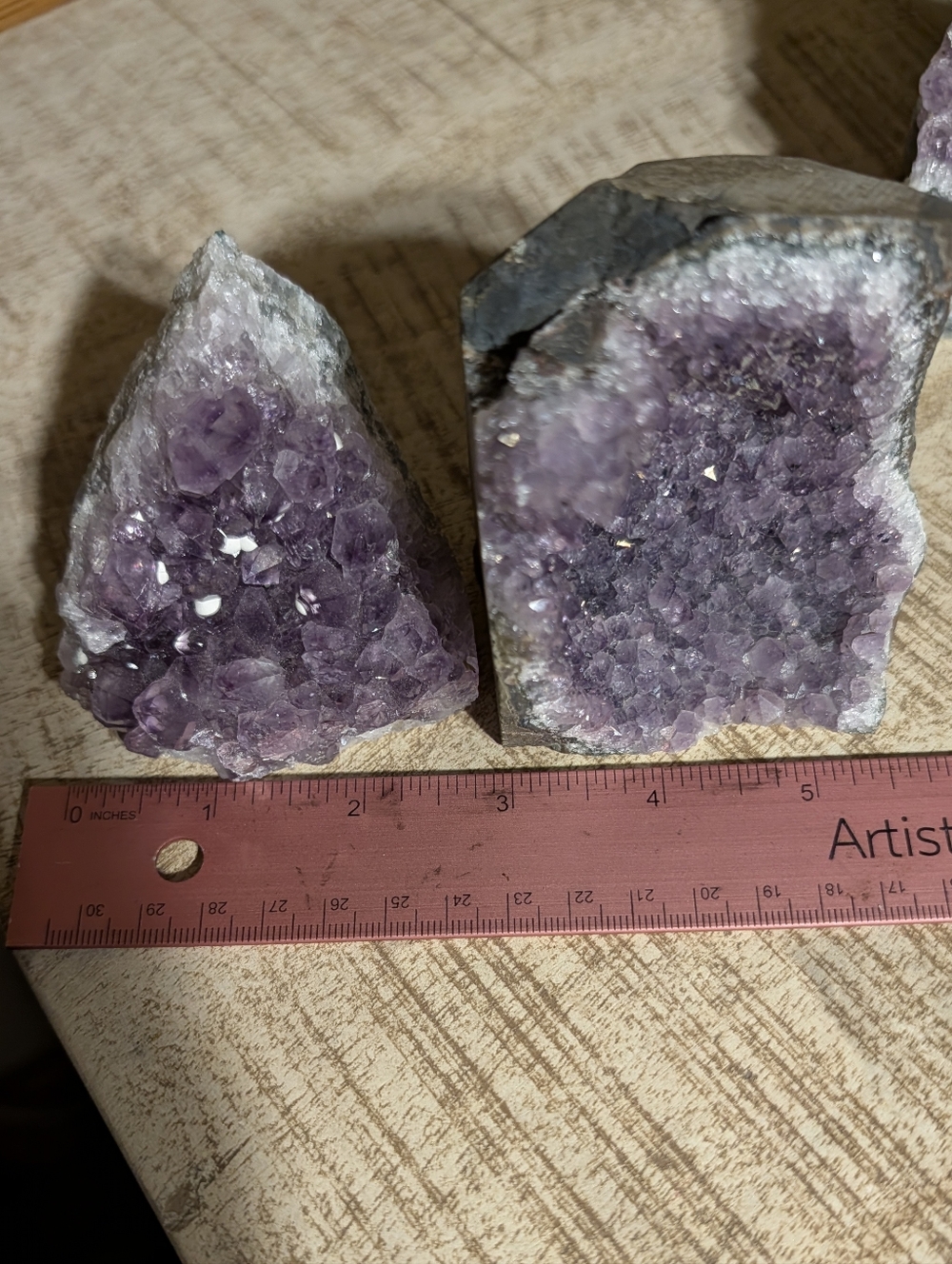 Trio (3) of Brazilian Amethyst Deep Purples 1lb Each - Picture 4 of 16